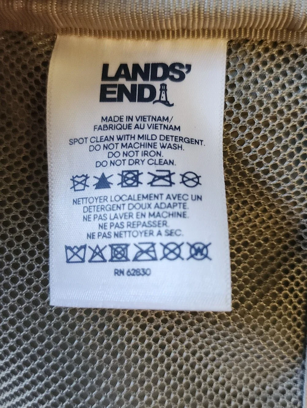 Lands' End Classmate Backpack Orange Camo Medium & Lunchbox Set GUC
